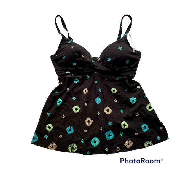 Coco Reef Contours Diamond Tankini Top Underwire Size 8 32D NEW - Picture 3 of 8